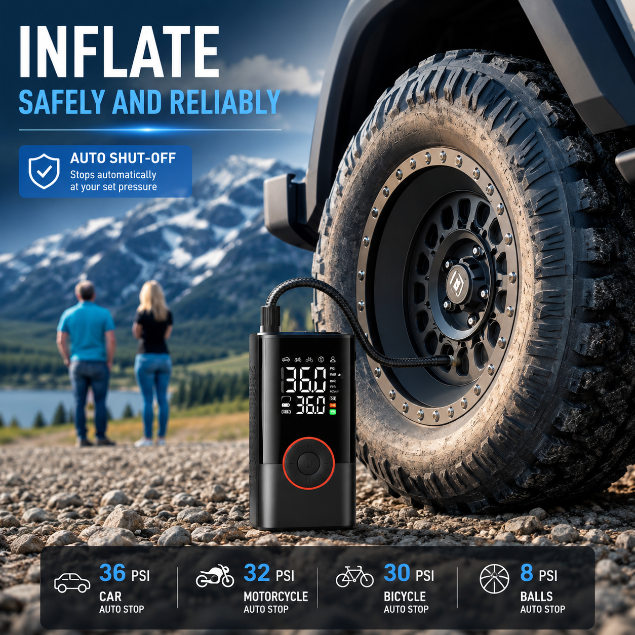 Voltify™ 150 PSI Smart Tire Inflator